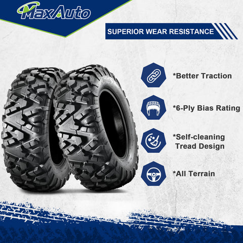 Image of MaxAuto AT27x9-14 ATV UTV Off-road Mud Sand Tires, Pack 2