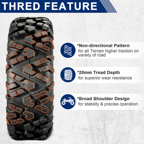 Image of MaxAuto AT27x9-14 ATV UTV Off-road Mud Sand Tires, Pack 2