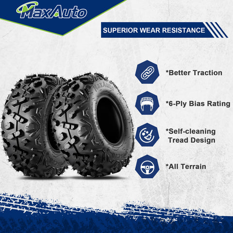 Image of MaxAuto 145/70-6 Mini Bike Quad Go Kart Tires,Set of 2