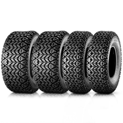 Image of MaxAuto 25x8-12 Front & 25x10-12 Rear ATV Hilly Lawn All Terrain Tires, 6Ply Tubeless Tires, 4 Pack in 4 Packages