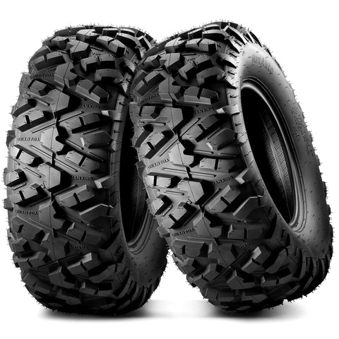 Image of MaxAuto Set of 2 AT25x10-12 ATV UTV Mud Sand Tires,6PR, Tubeless