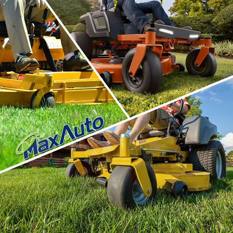 Image of MaxAuto 2Pcs 11x4.00-5 Lawn Mower Tire on Wheel, 3/4" or 5/8" 1/2" Bushings, 3" Centered Hub - Hub Length 3"-5", Smooth Tread Tire for Zero Turn Mowers,Universal Fit