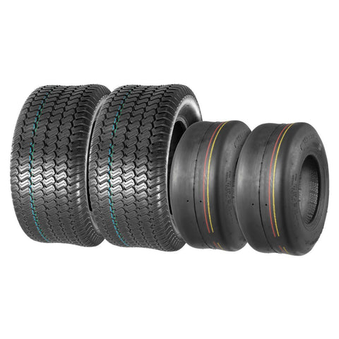 Image of MaxAuto Lawn Mower Turf Tires 13x5-6 Front & 23X9.50-12 Rear 4PR(2 Front tires+2 Rear Tires)