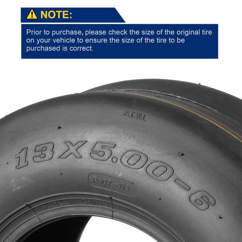 Image of Set of 4 13x5-6 Front & 23x10.5-12 Rear Lawn Mower Turf Tires,4PR,Tubeless