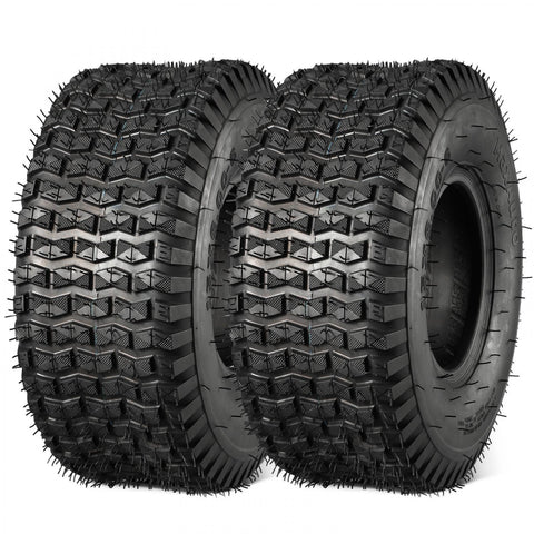 Image of MaxAuto 15X6.00-6 15x6x6 Lawn Mower Tires 4PR, Tubeless, Set of 2