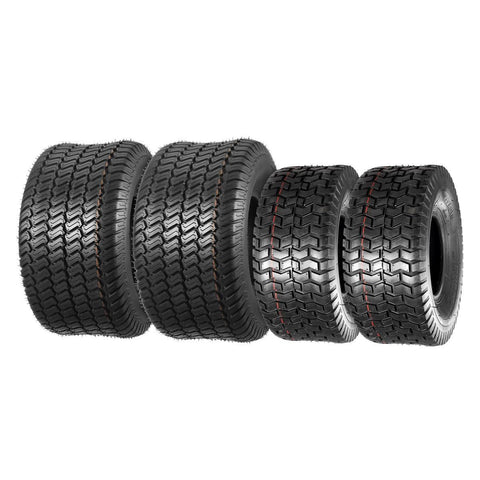 Image of MaxAuto Lawn Mower Tires 15x6-6 20x10-8 4PLY P332+P512(2 Front Tires+2 Rear Tires)