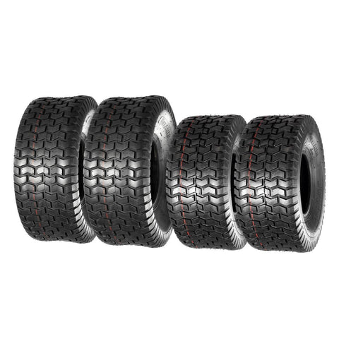 Image of MaxAuto Lawn Mower Turf Tires 15x6-6 Front & 20x8-8 Rear 4PR(2 Front Tires+2 Rear Tires)
