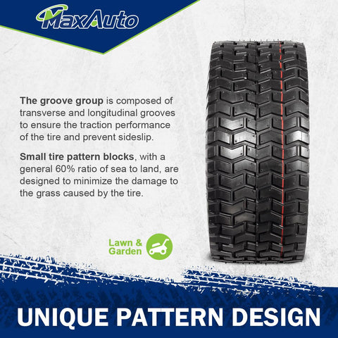 Image of MaxAuto 15x6.00-6nhs Lawn Mower Tires, 4PR, P512, Set of 2