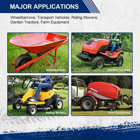 Image of MaxAuto 2 Pcs Straight Rib Lawn & Garden Tire - 16x6.50-8