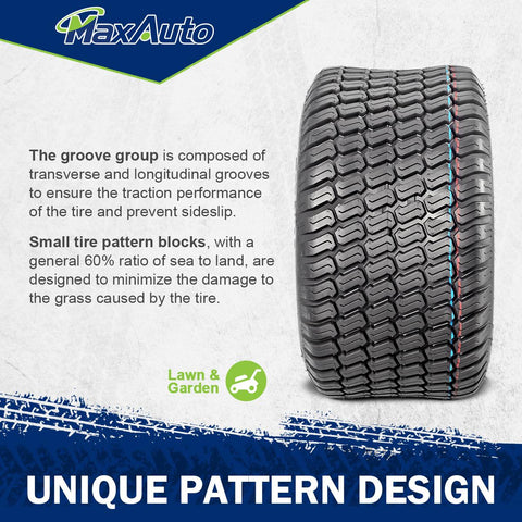 Image of MaxAuto 2Pcs 18X8.50-10 Turf Lawn Mower Tractor Riding Tire P332 4PR Load Range B