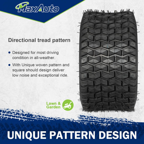 Image of MaxAuto 18X9.50-8 18/9.50-8 Lawn & Garden Mower Tractor Turf Tires 4PR, Tubeless, Set of 2