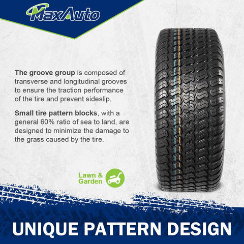 Image of MaxAuto 18X6.50-8 18x6.5x8 Turf Saver Lawn Mower Tire 4PR, Set of 2