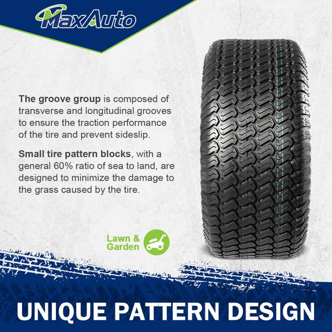 Image of MaxAuto 18X7.50-8 18x7.5x8 Turf Saver Lawn Mower Tire 4PR, Set of 2