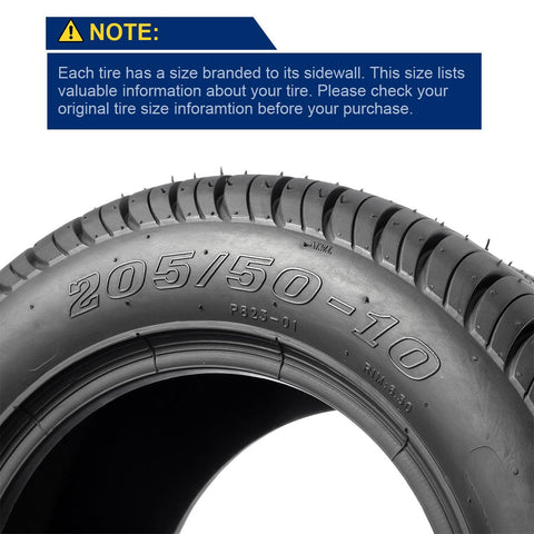 Image of MaxAuto 2Pcs 205/50-10 Golf Cart Tires 4PR Tubeless