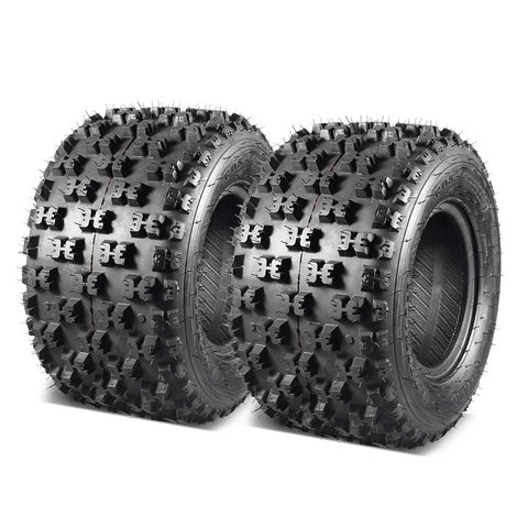 Image of Set of 2 MaxAuto 20x10-9 ATV Tires 20x10x9 Rear Quad Sport Tires All Terrain UTV Tires 20x10.00-9 Tubeless 6PR Mud Sand Snow Tires