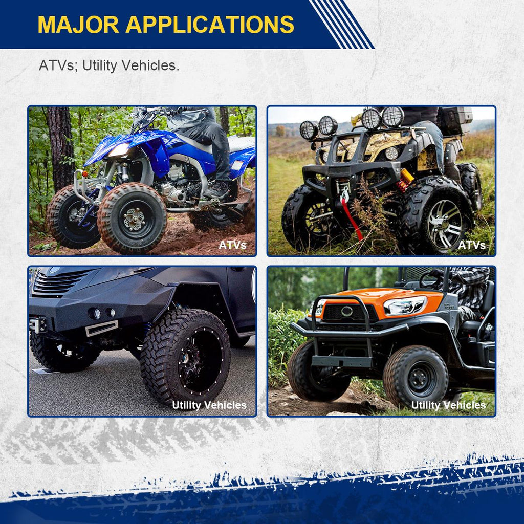 Set of 2 MaxAuto 20x10-9 ATV Tires 20x10x9 Rear Quad Sport Tires All Terrain UTV Tires 20x10.00-9 Tubeless 6PR Mud Sand Snow Tires