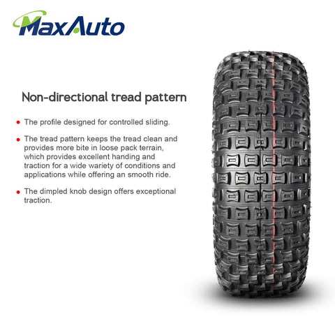Image of Set of 2 MaxAuto 20x7-8 ATV Tire Golf Cart Knobby Turf Tire 20x7x8 P322 Front Sport UTV ATV Tires 4PR Tubeless