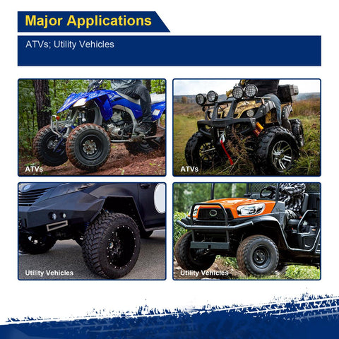 Image of Set of 2 MaxAuto 20x7-8 ATV Tire Golf Cart Knobby Turf Tire 20x7x8 P322 Front Sport UTV ATV Tires 4PR Tubeless