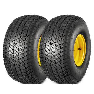 MaxAuto 2 Pcs 20x8.00-8 Tires & Wheels 4 Ply for Lawn & Garden Mower Turf Tires(3.5" Offset Hub, 3/4" Bore with 3/16" Keyway)