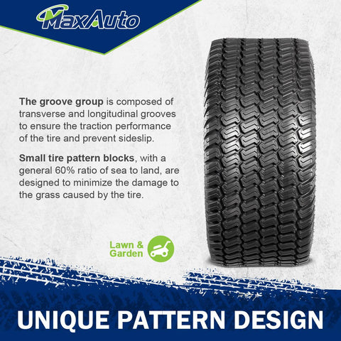 Image of MaxAuto 2 Pcs Turf Saver Lawn & Garden Tire - 20x8.00x10 LRB 4ply
