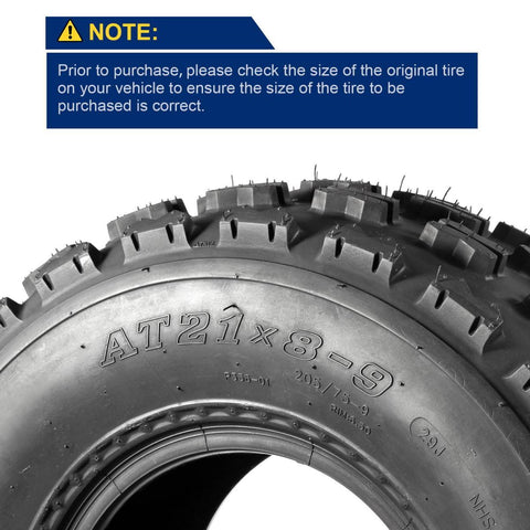 Image of Set of 2 MaxAuto Sport ATV Tires 21X8-9 21x8x9 GNCC 21X8.00-9 Front ATV UTV Race Desert Tires,4 Ply Rating Tubeless