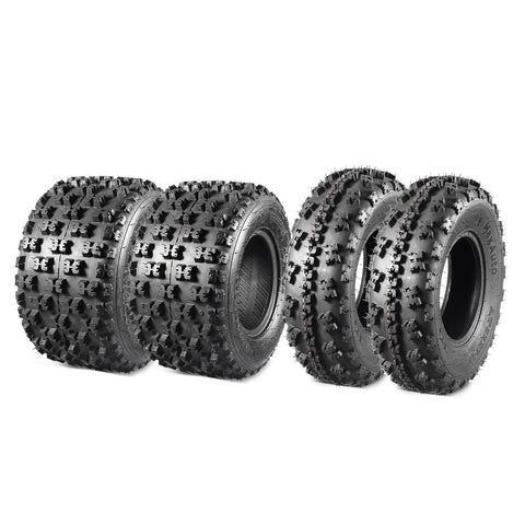 Image of MaxAuto Set of 4 Sport ATV Tires 22X7-10 20x10-9 Quad Tires all Terrain UTV Tires 6PR Tubeless 22X7x10 Front & 20x10x9 Rear Mud Tires
