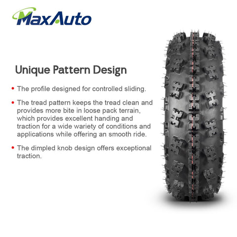 Image of MaxAuto Set of 4 Sport ATV Tires 22X7-10 20x10-9 Quad Tires all Terrain UTV Tires 6PR Tubeless 22X7x10 Front & 20x10x9 Rear Mud Tires