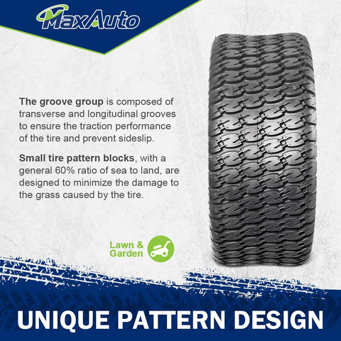 Image of MaxAuto 2Pcs 22X9.50-10 Lawn Mower Cart Garden Turf Tires 4PR Load Range B