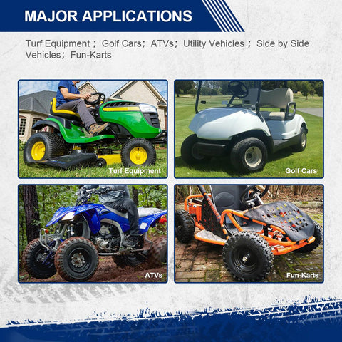 Image of MaxAuto 2 Pcs All Trail Tire 22x11.00-10 Lawn Mower Golf Cart Tire for Hilly Terrian 6Ply