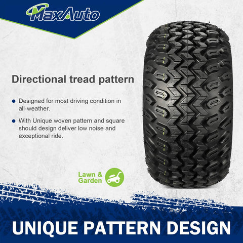 Image of MaxAuto 22X11.00-8 Golf Cart All Trail UTV ATV Turf Tire 4-Ply,Set of 2