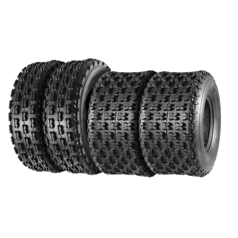 Image of MaxAuto Sport ATV Tires 22x7-10 Front & 20X11-9 Rear Mud Sand Snow ATV UTV Tires for 2006-2017 DS250, Set of 4