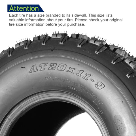 Image of MaxAuto Sport ATV Tires 22x7-10 Front & 20X11-9 Rear Mud Sand Snow ATV UTV Tires for 2006-2017 DS250, Set of 4