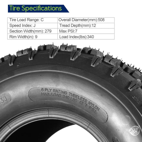 Image of MaxAuto Sport ATV Tires 22x7-10 Front & 20X11-9 Rear Mud Sand Snow ATV UTV Tires for 2006-2017 DS250, Set of 4