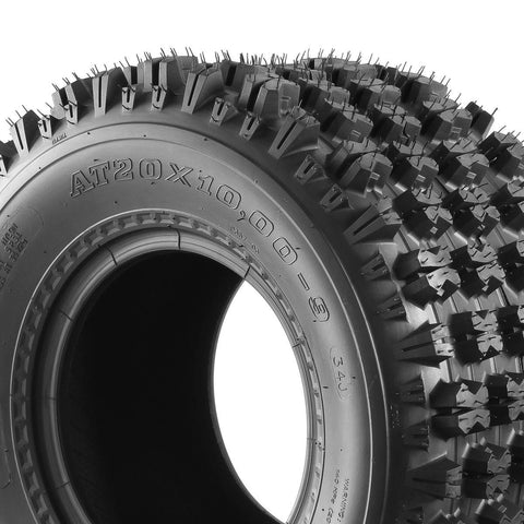 Image of Set of 4 Sport ATV Tires 22x7-10 Front & 20x10-9 Rear UTV Tires 4PR 22x7x10 ATV Quad Tires - 10077/10081