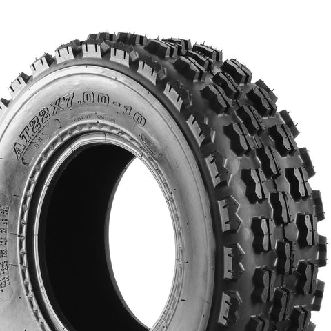 Image of Set of 2 Maxauto 22x7-10 22-7-10 Front ATV Tires Quad Sport ATV UTV Tires 22x7x10 4-Ply Mud Sand Snow and Rock Tires Tubeless Knobby Sport Tires
