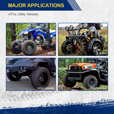 Image of Set of 2 MaxAuto ATV Tires 22x7-10 22x7x10 Front Tubeless Mud Sand Snow and Rock Tires UTV Knobby Sport Tires 22-7-10 6Ply