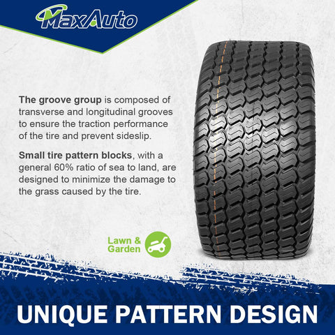 Image of Set of 2 MaxAuto 26x12-12 26x12x12 Turf Tires for Lawn & Garden Mower,4 Ply Tubeless