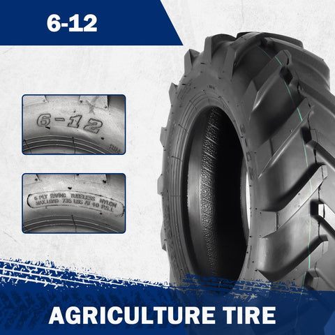 Image of MaxAuto Farm Tractor Tire 6.00-12 Replace Kubota 7100 Series H167,2Pcs