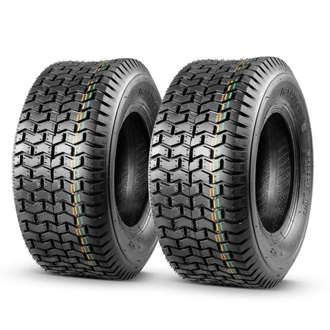 Image of MaxAuto 2 Pcs 16x6.50-8 Turf Tires for Lawn Tractor Lawn Mower Riding 4Ply Tubeless