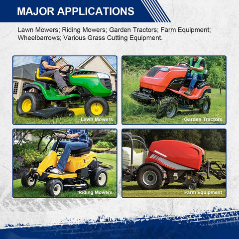 Image of MaxAuto 2 Pcs 13x6.50-6 Turf Tire Mower Lawn and Garden Tractor, 4PR