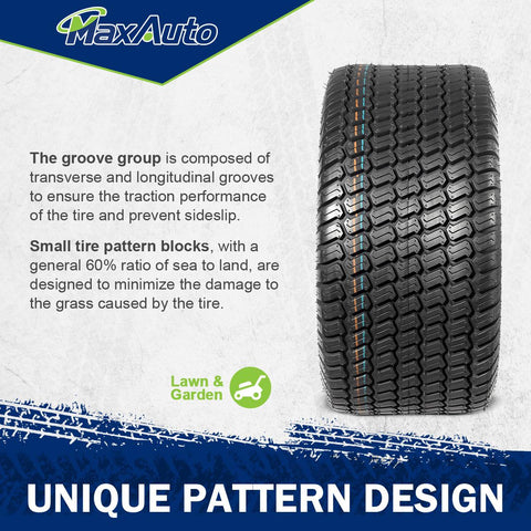 Image of MaxAuto 2PCS 23x10.50-12 Turf Tires Lawn Mower Golf Cart Garden Tire 4PR P332