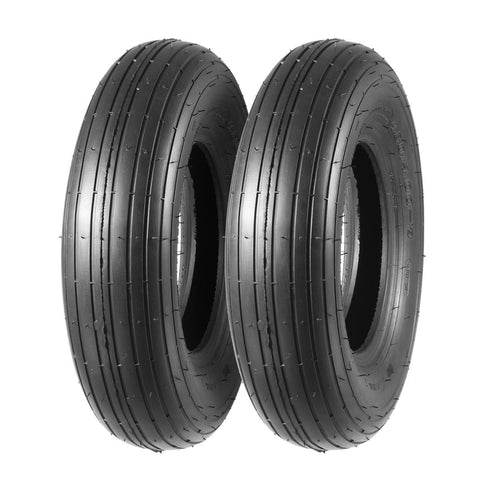 Image of MaxAuto 4.80/4.00-8 Wheelbarrow Tire Universal Fit Mowers, Hand Trucks, Carts and More, Set of 2, Tubeless