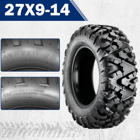 Image of MaxAuto AT27x9-14 ATV UTV Off-road Mud Sand Tires, Pack 2