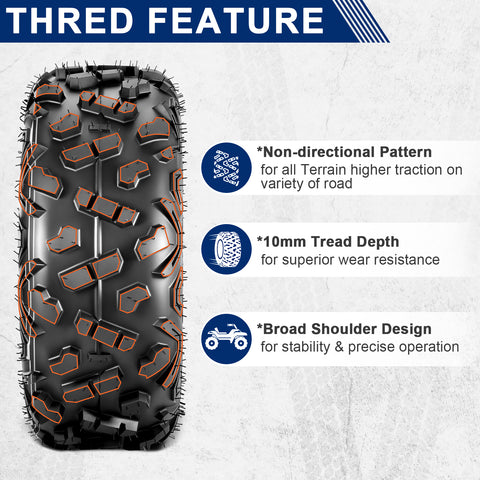 Image of MaxAuto 145/70-6 Mini Bike Quad Go Kart Tires,Set of 2