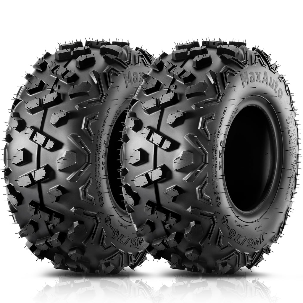 MaxAuto 145/70-6 Mini Bike Quad Go Kart Tires,Set of 2