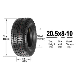 MaxAuto Set of 2 Bias Trailer Tire 205/65-10 20.5x8.00-10 LRC 6PR