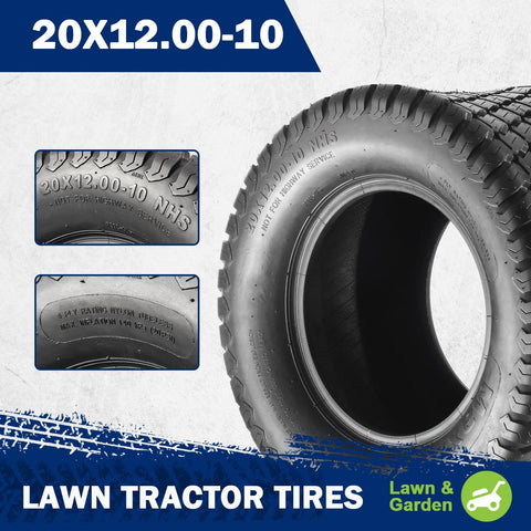 Image of MaxAuto Lawn & Garden Turf Tire 20X12-10 P332 4PR Load Range B,2Pcs