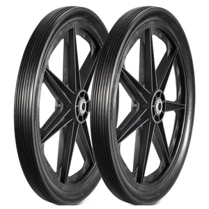 MaxAuto 20x2.0 Rim Flat Free Cart Tire Assembly for the Rubbermaid Garden Yard Cart, 2 Pack