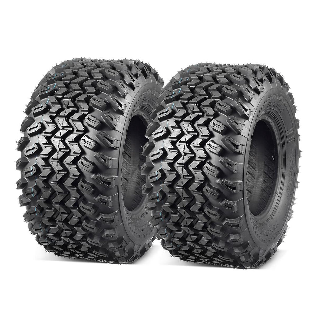 MaxAuto 2 Pcs All Trail Tire 22x11.00-10 Lawn Mower Golf Cart Tire for Hilly Terrian 6Ply