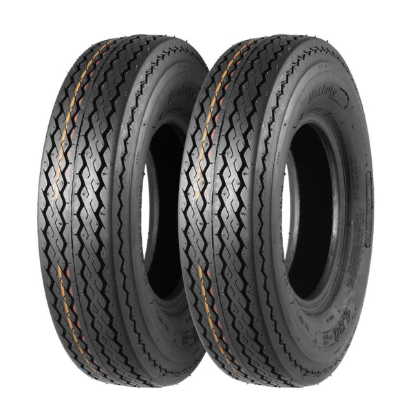 MaxAuto Set of 2 4.80-8 Highway Boat Motorcycle Trailer Tires 4.80x8 6 ...